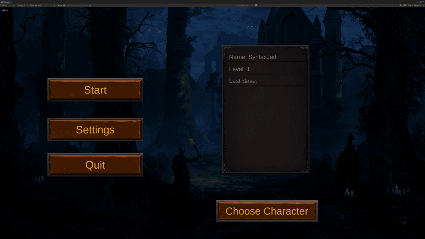 Main menu